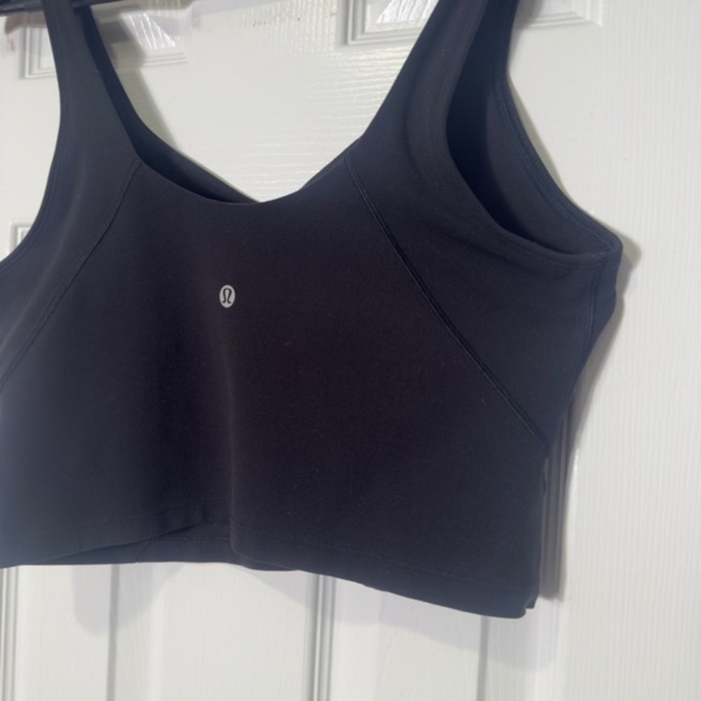 Lululemon Align Tank Top Black Cropped Light Support Yoga Top Womens Small - Picture 4 of 5